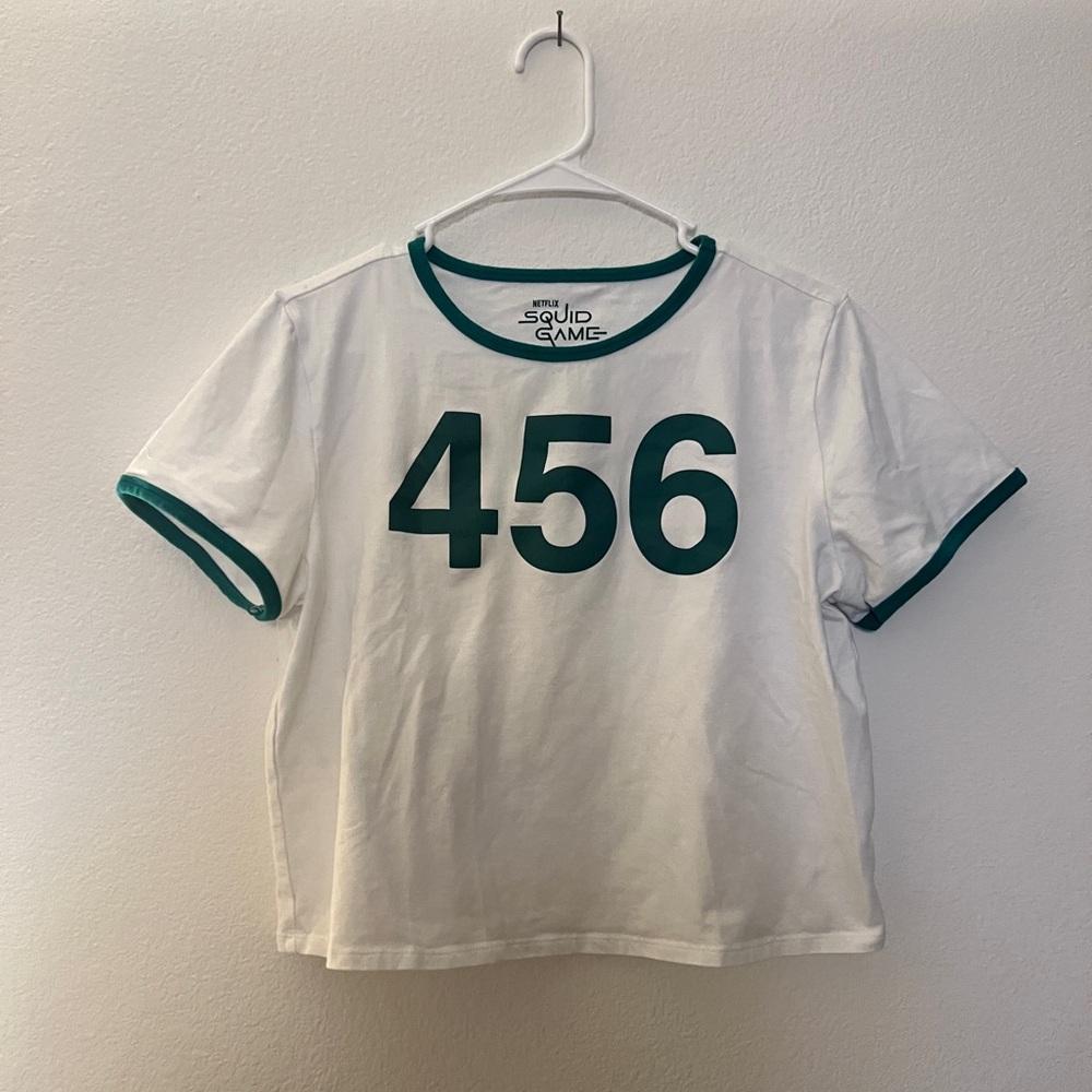 Netflix Squid Game White and Green T-Shirt